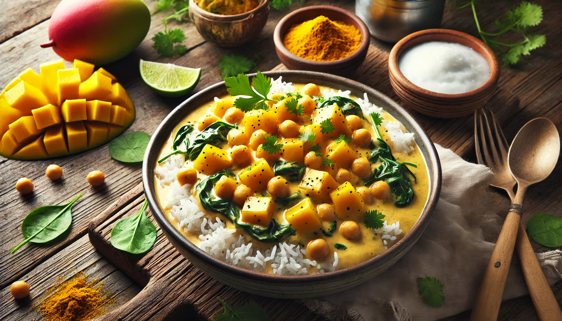 Exotic Mango Coconut Curry with Jasmine Rice